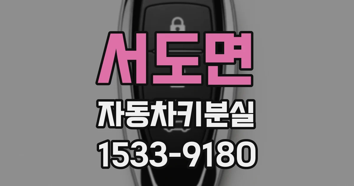 서도면 자동차키분실