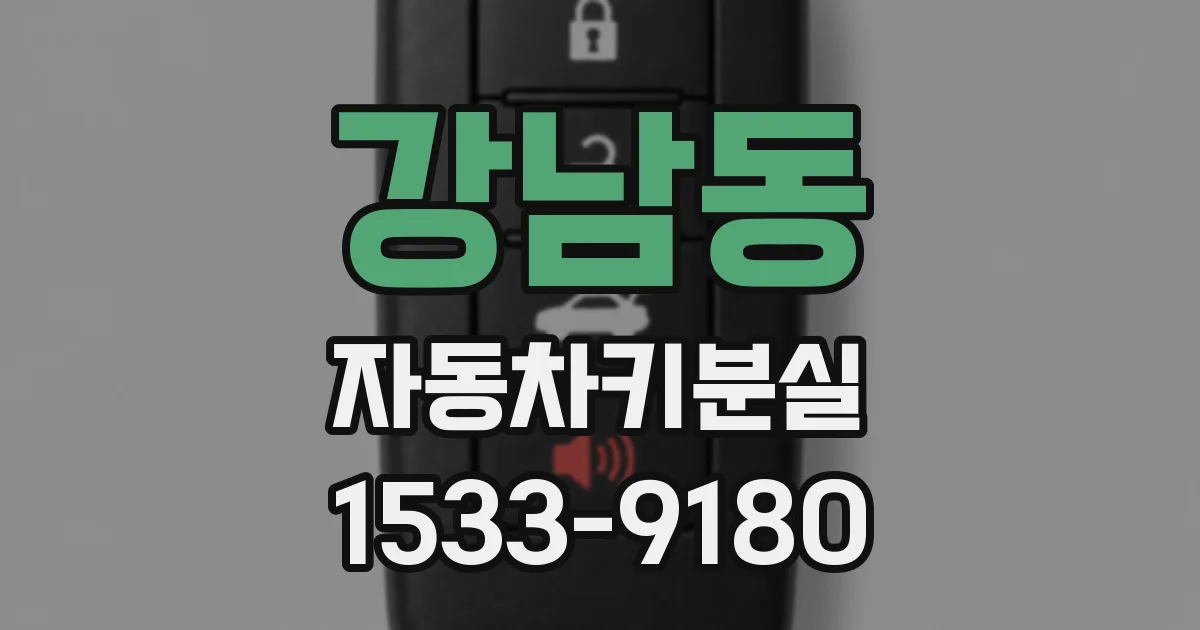 강남동 자동차키분실