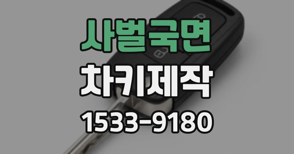 사벌국면 차키제작