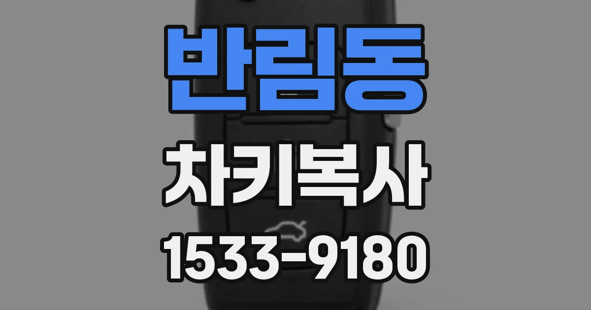 반림동 차키복사