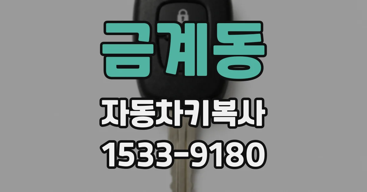 금계동 자동차키복사
