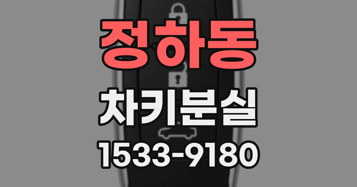 정하동 차키분실