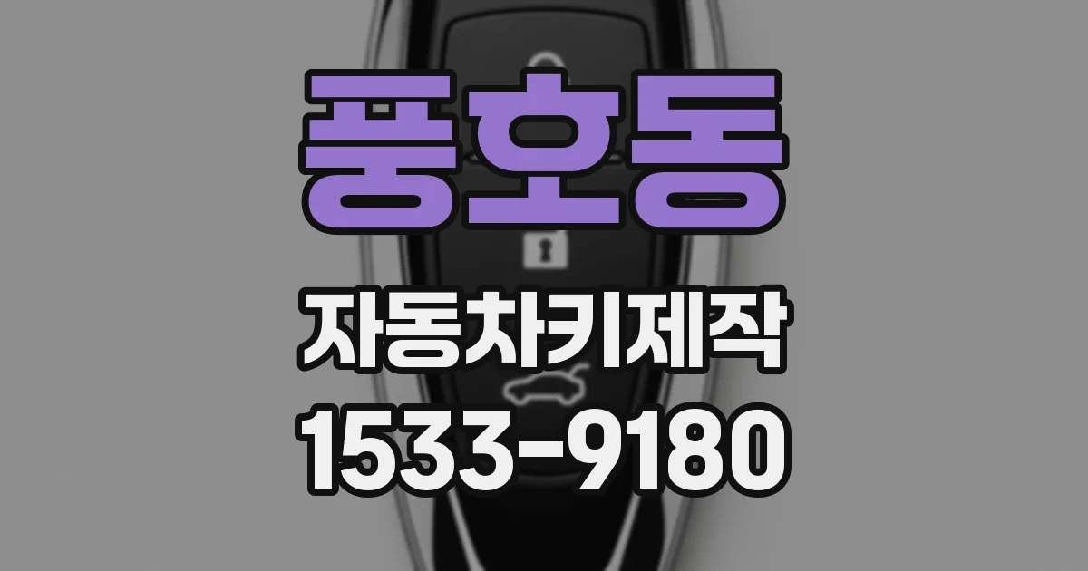 풍호동 자동차키제작