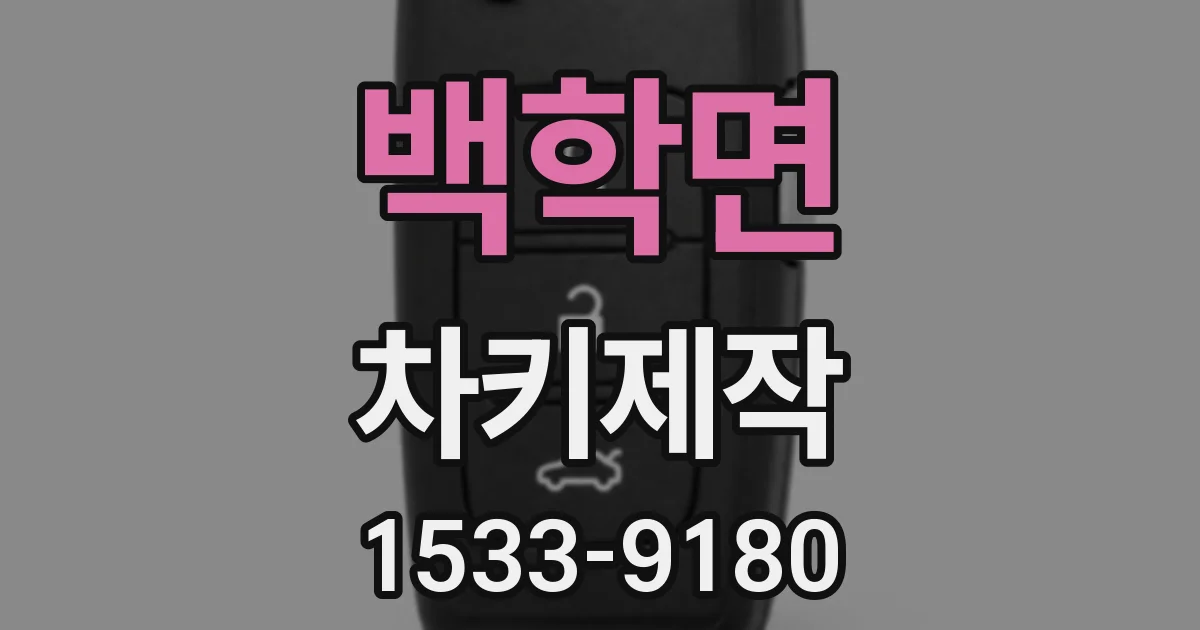 백학면 차키제작
