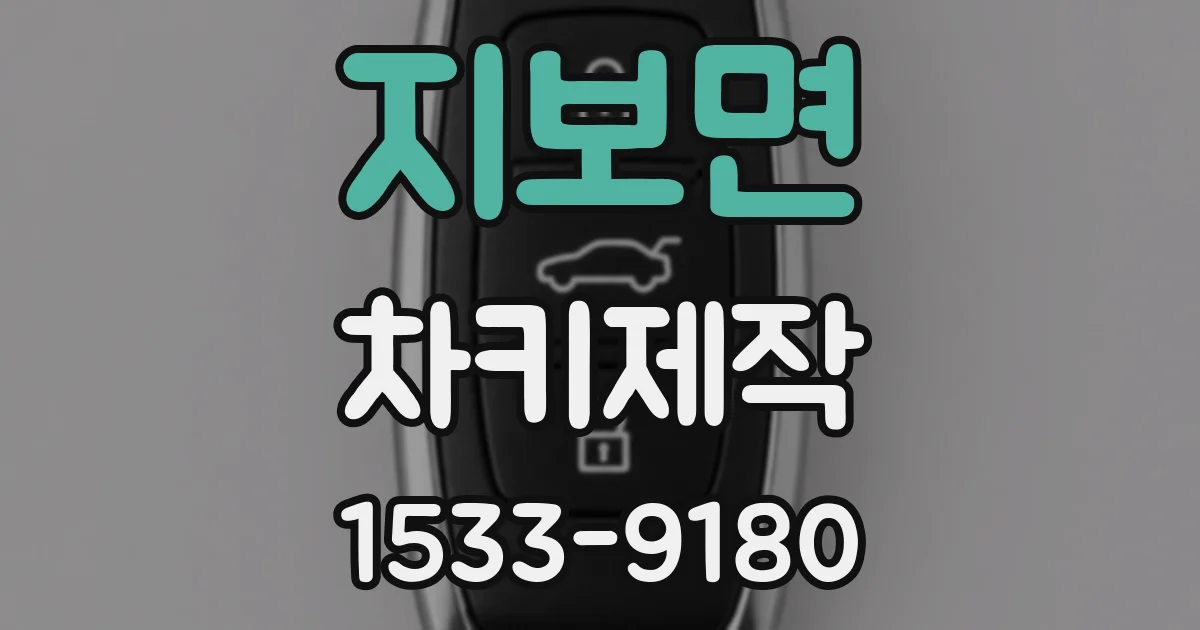 지보면 차키제작