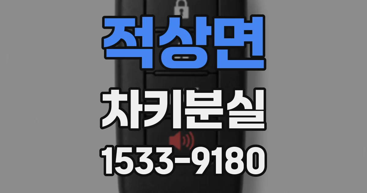 적상면 차키분실