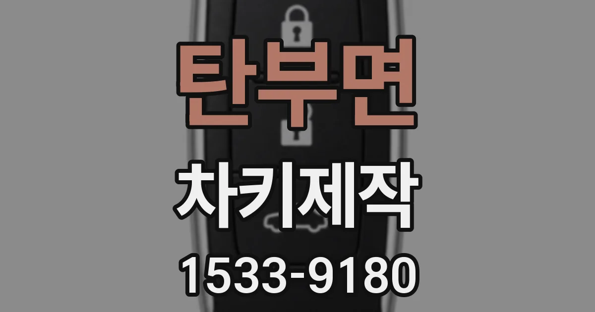 탄부면 차키제작
