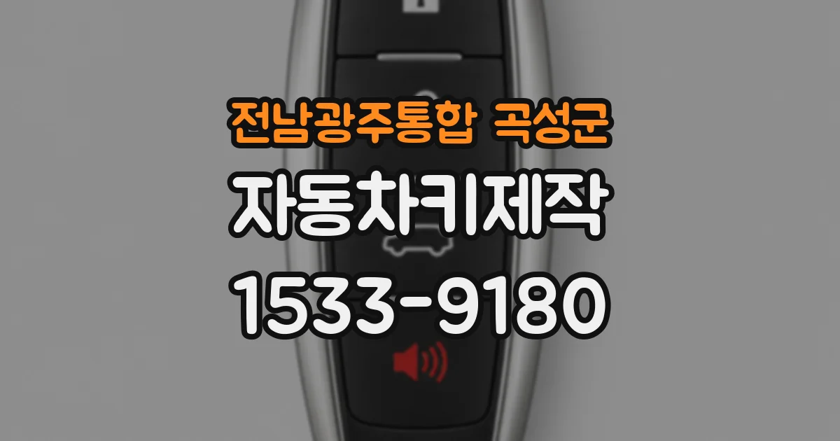 전남광주통합 곡성군 자동차키제작