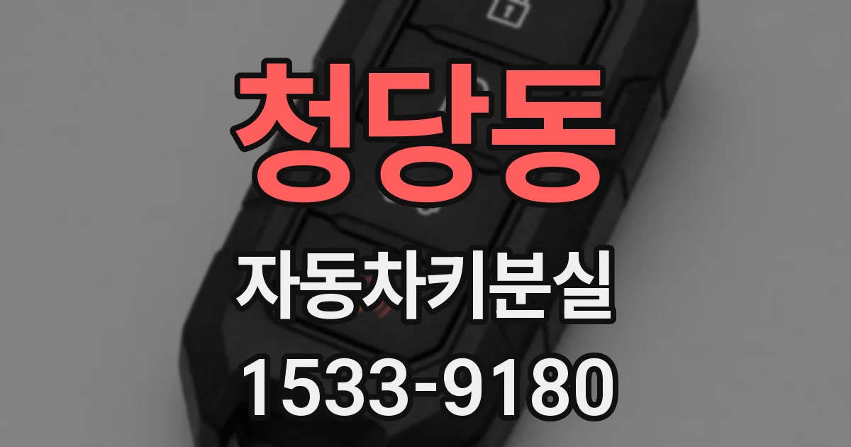청당동 자동차키분실