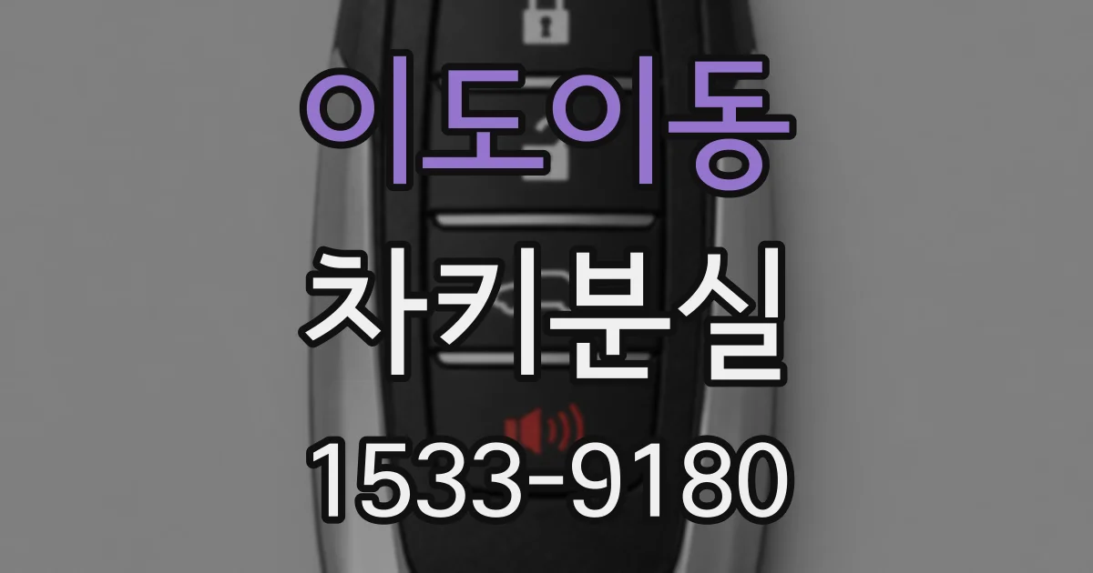 이도이동 차키분실