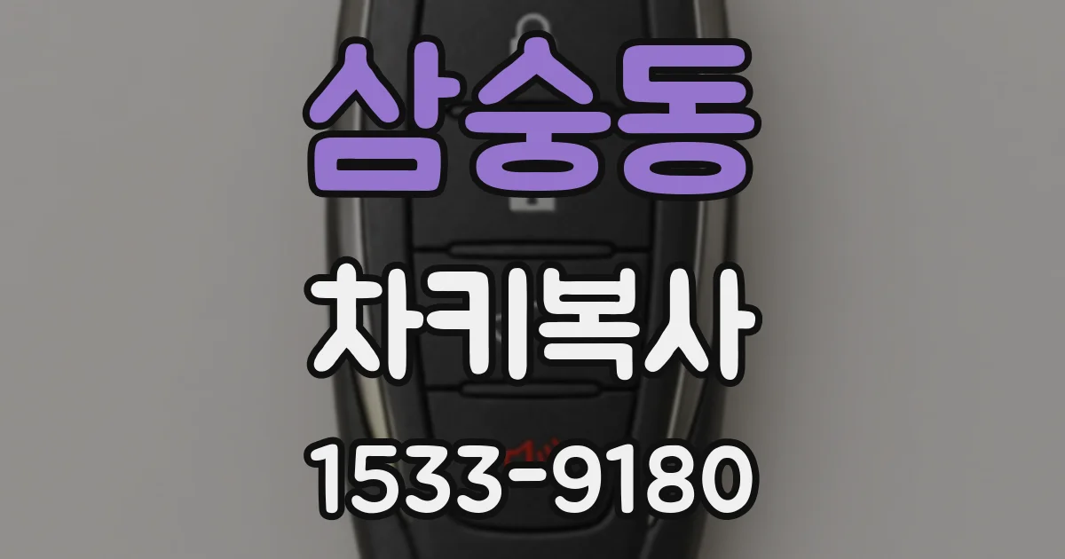 삼숭동 차키복사