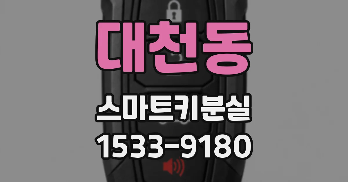 대천동 스마트키분실