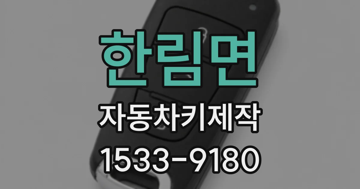 한림면 자동차키제작
