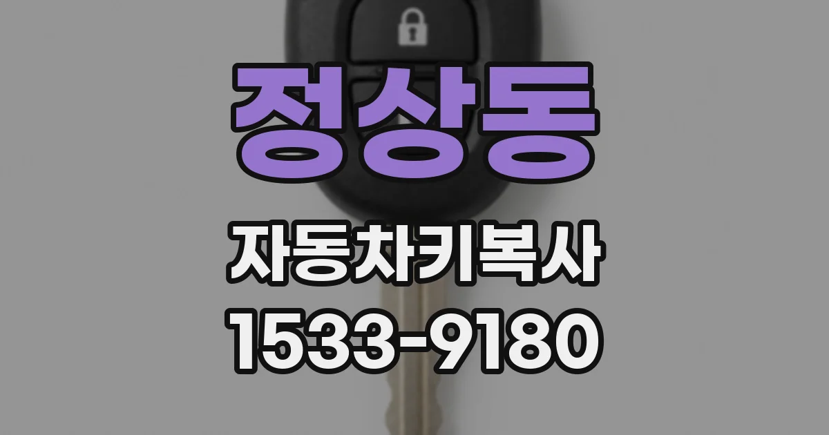 정상동 자동차키복사