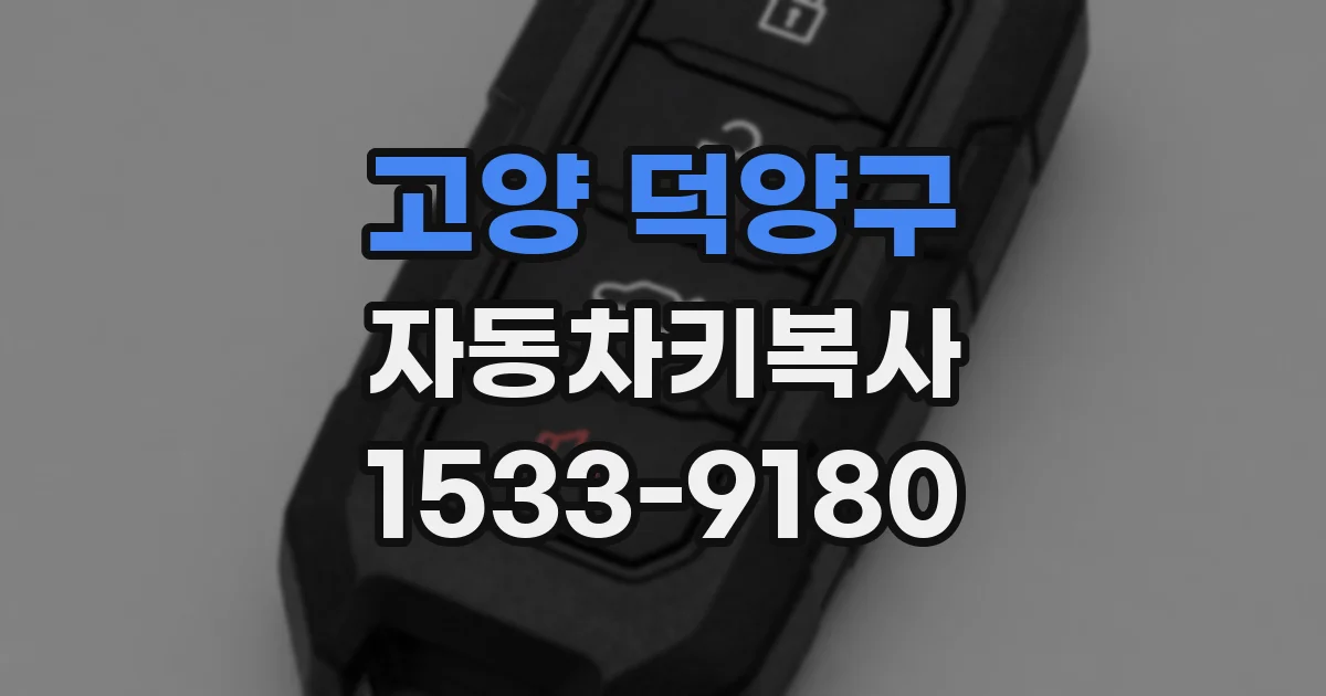고양 덕양구 자동차키복사