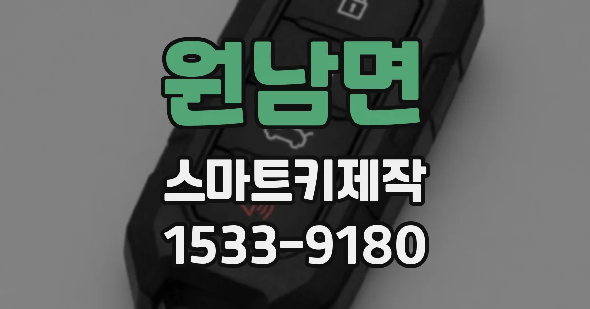 원남면 스마트키제작
