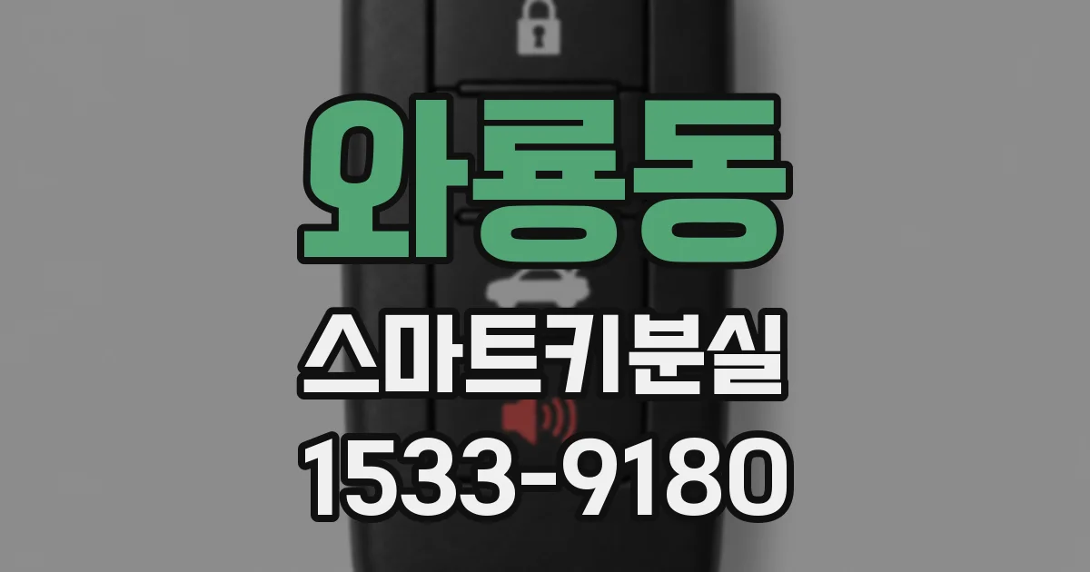 와룡동 스마트키분실