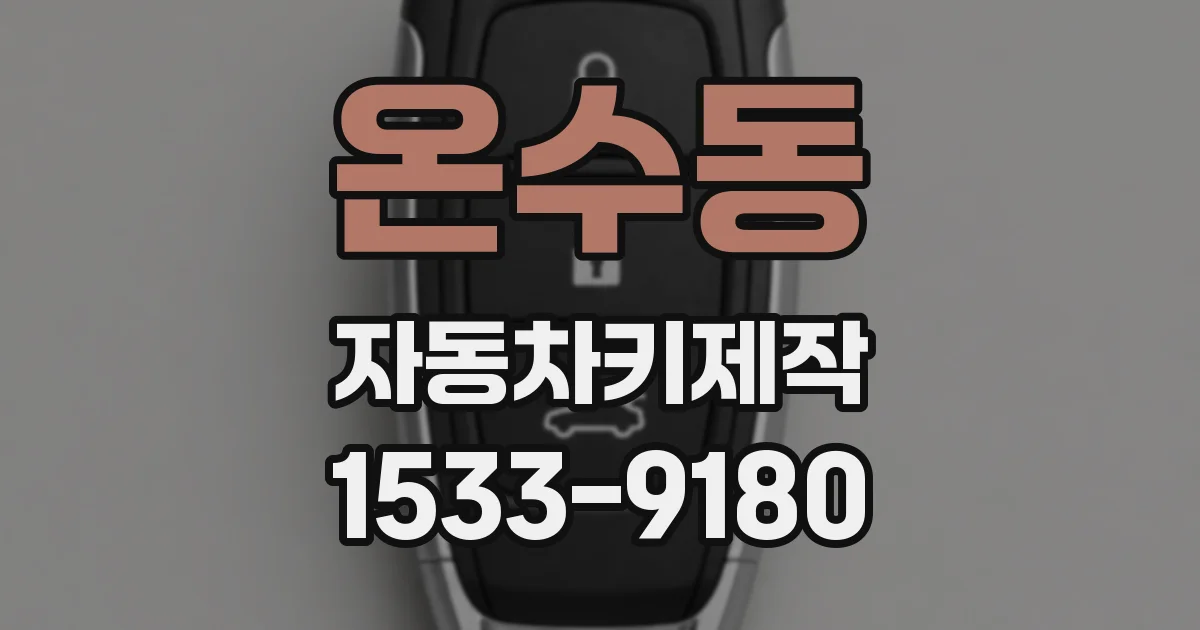 온수동 자동차키제작