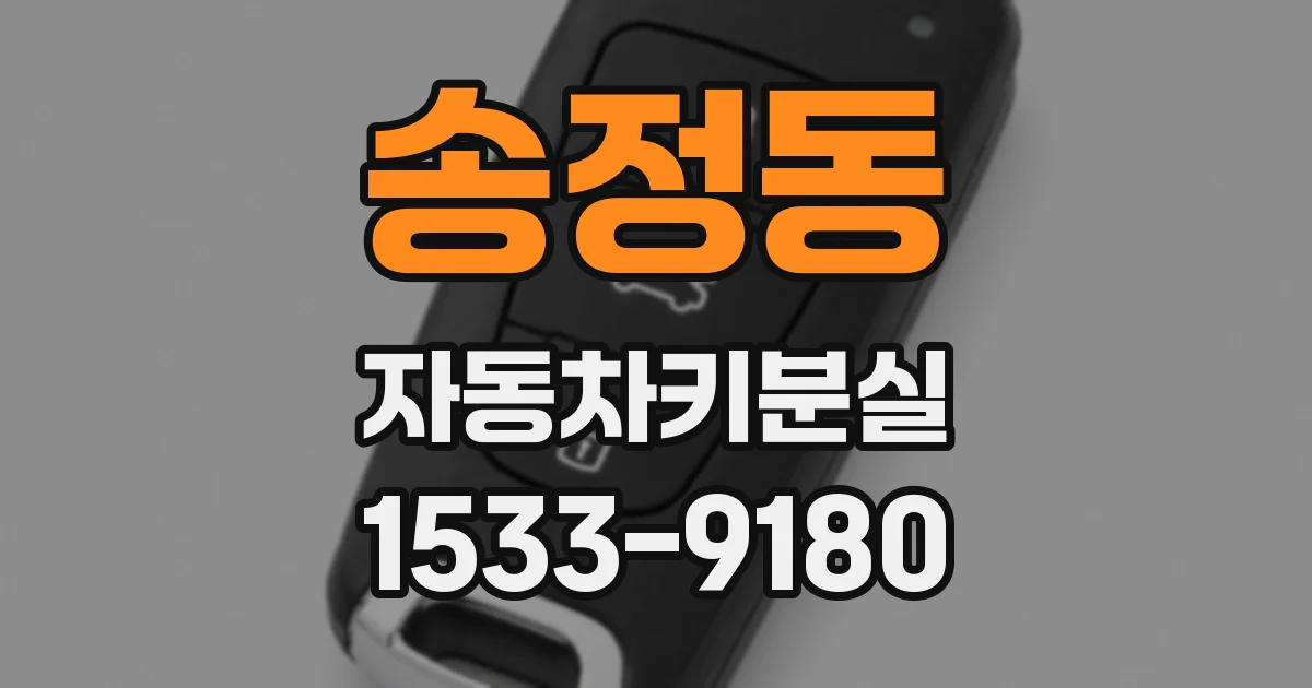 송정동 자동차키분실