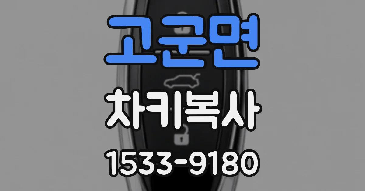 고군면 차키복사