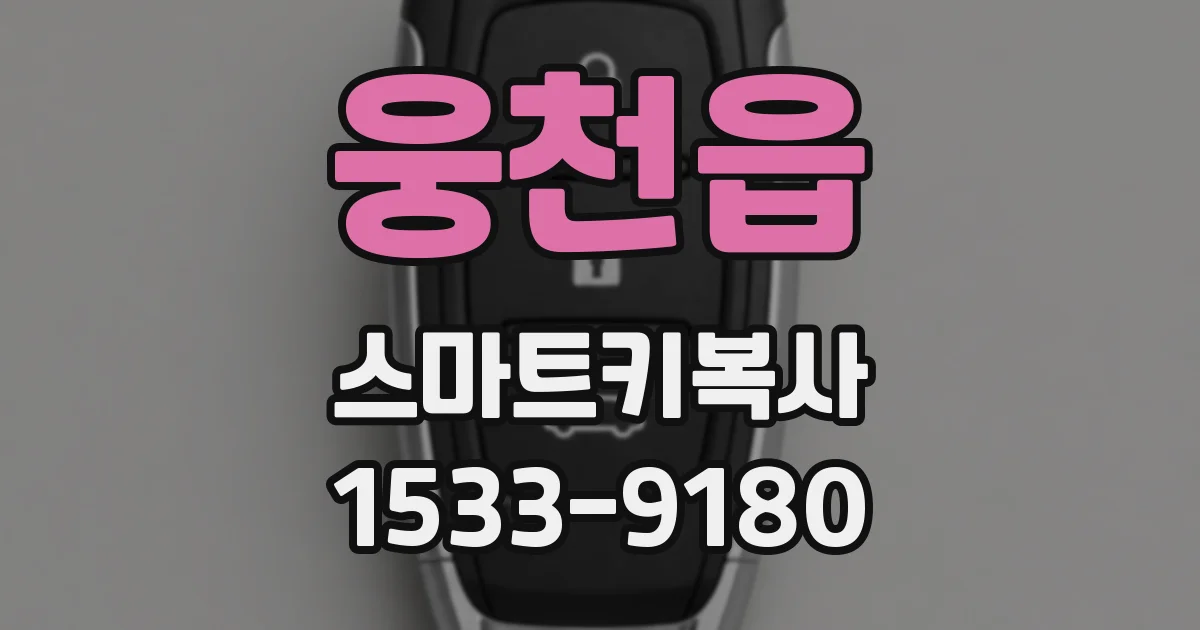 웅천읍 스마트키복사