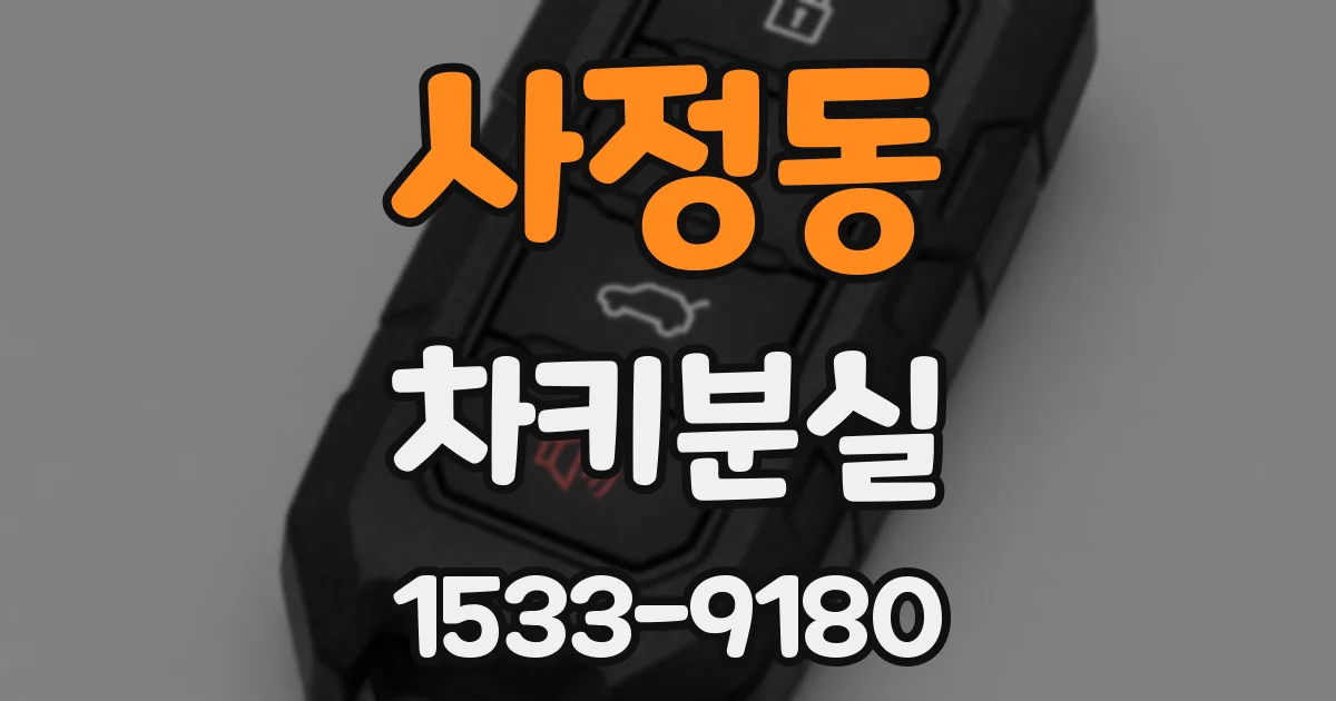 사정동 차키분실