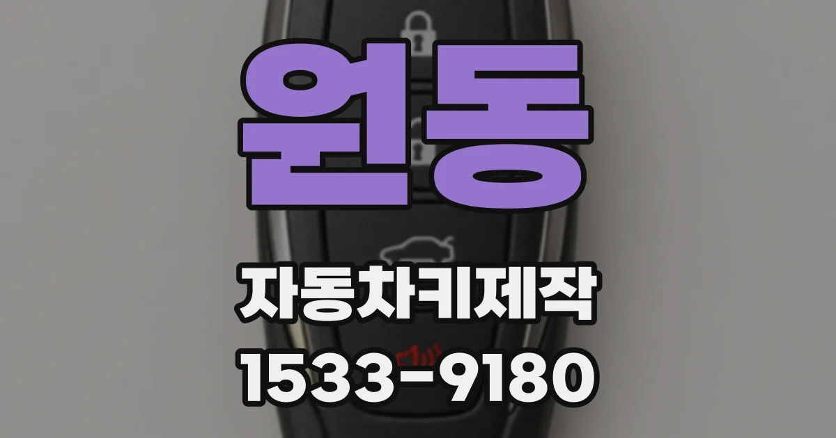 원동 자동차키제작