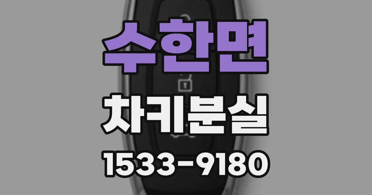 수한면 차키분실