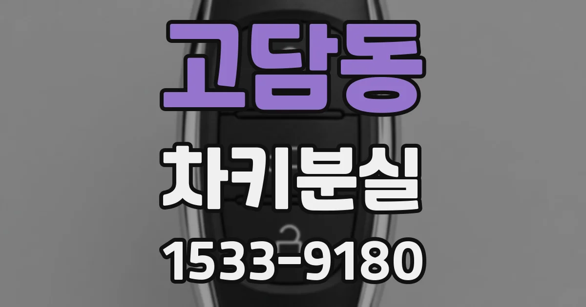 고담동 차키분실
