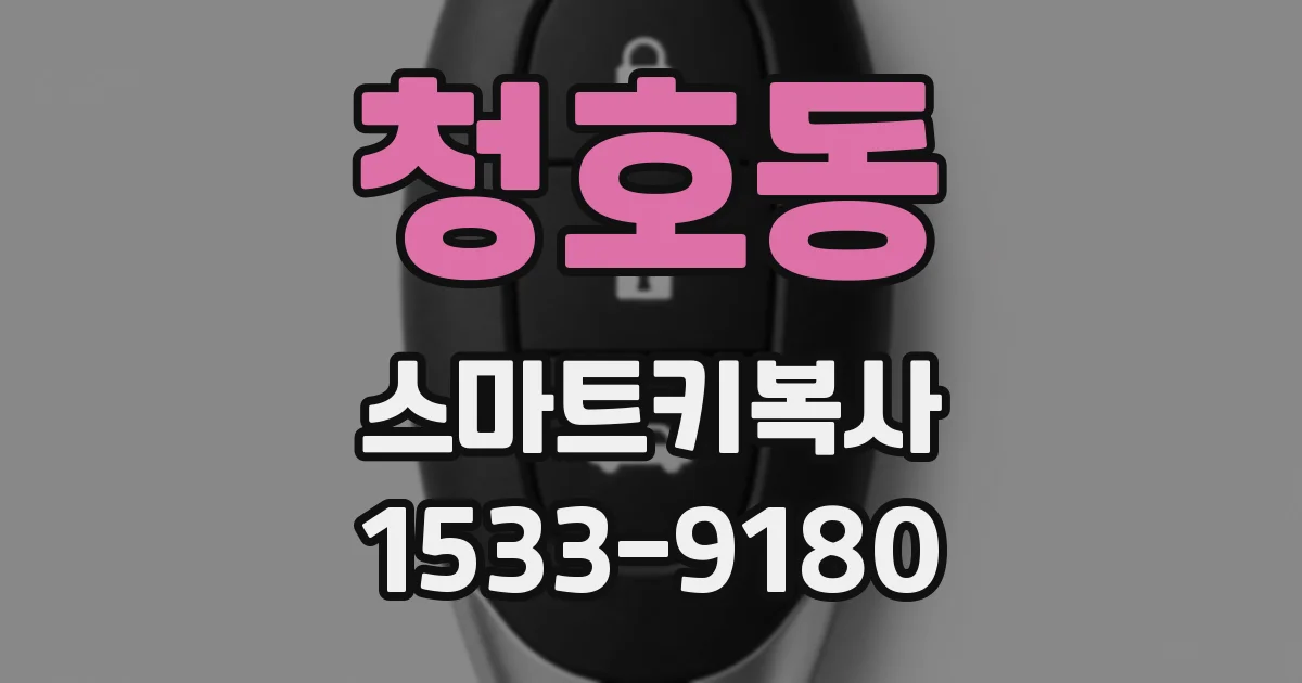 청호동 스마트키복사