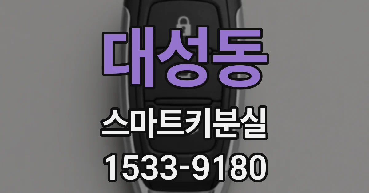 대성동 스마트키분실