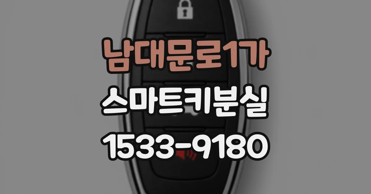 남대문로1가 스마트키분실
