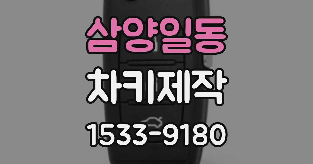 삼양일동 차키제작