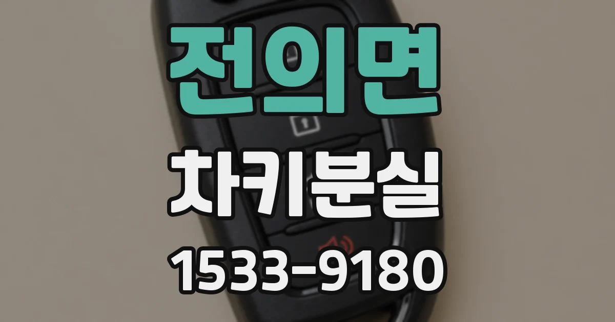 전의면 차키분실