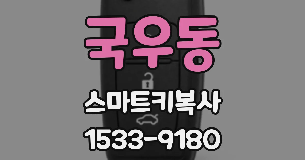 국우동 스마트키복사
