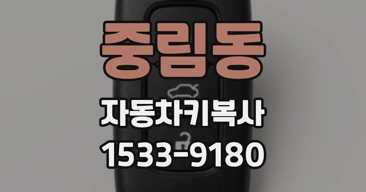 중림동 자동차키복사