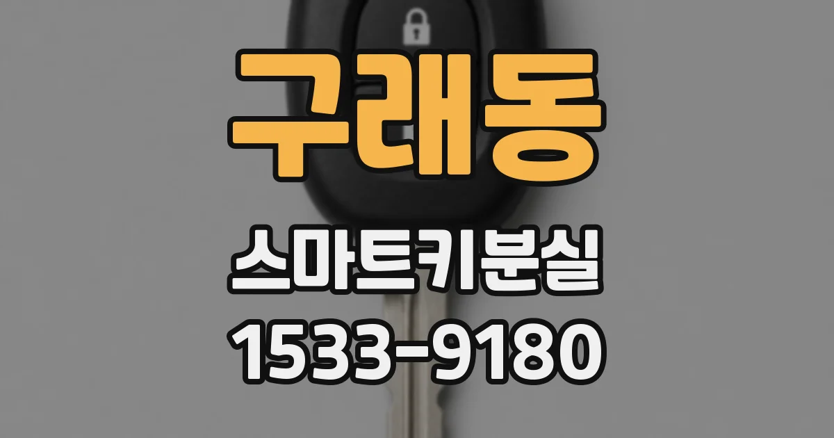 구래동 스마트키분실