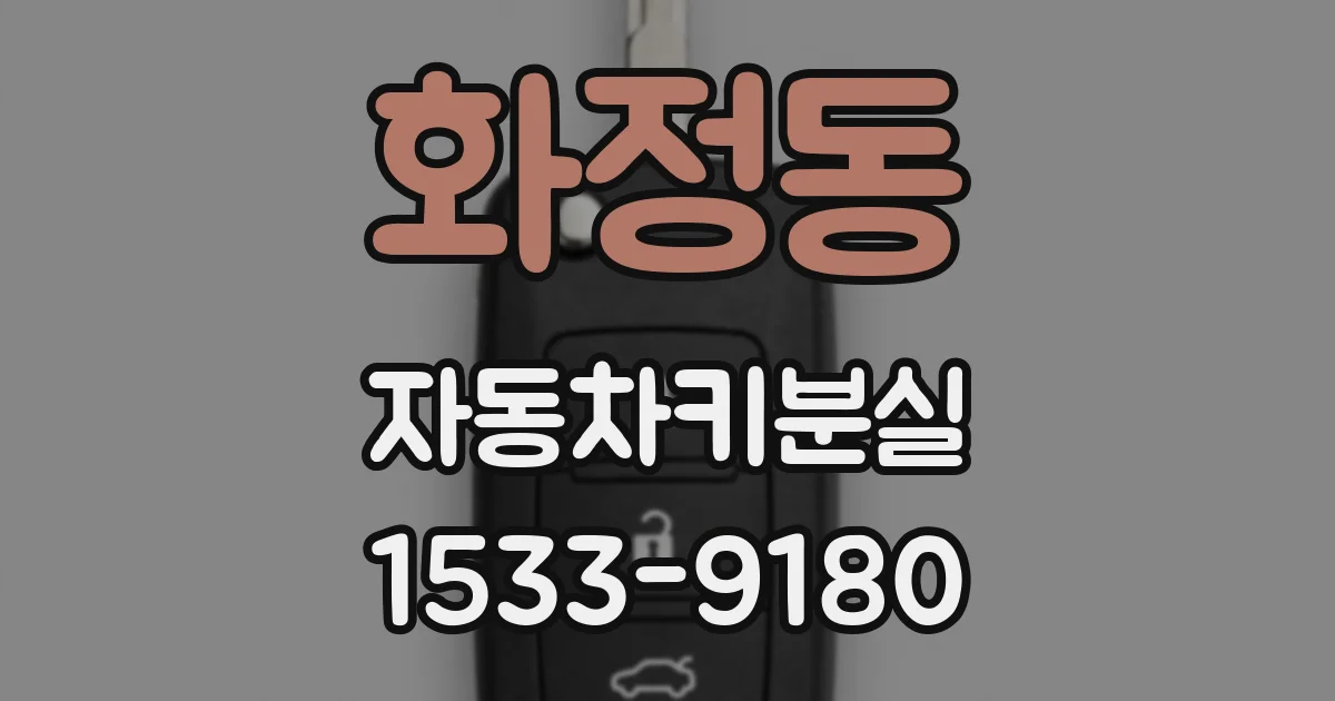 화정동 자동차키분실