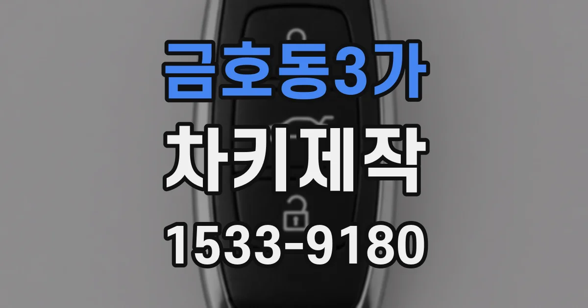 금호동3가 차키제작