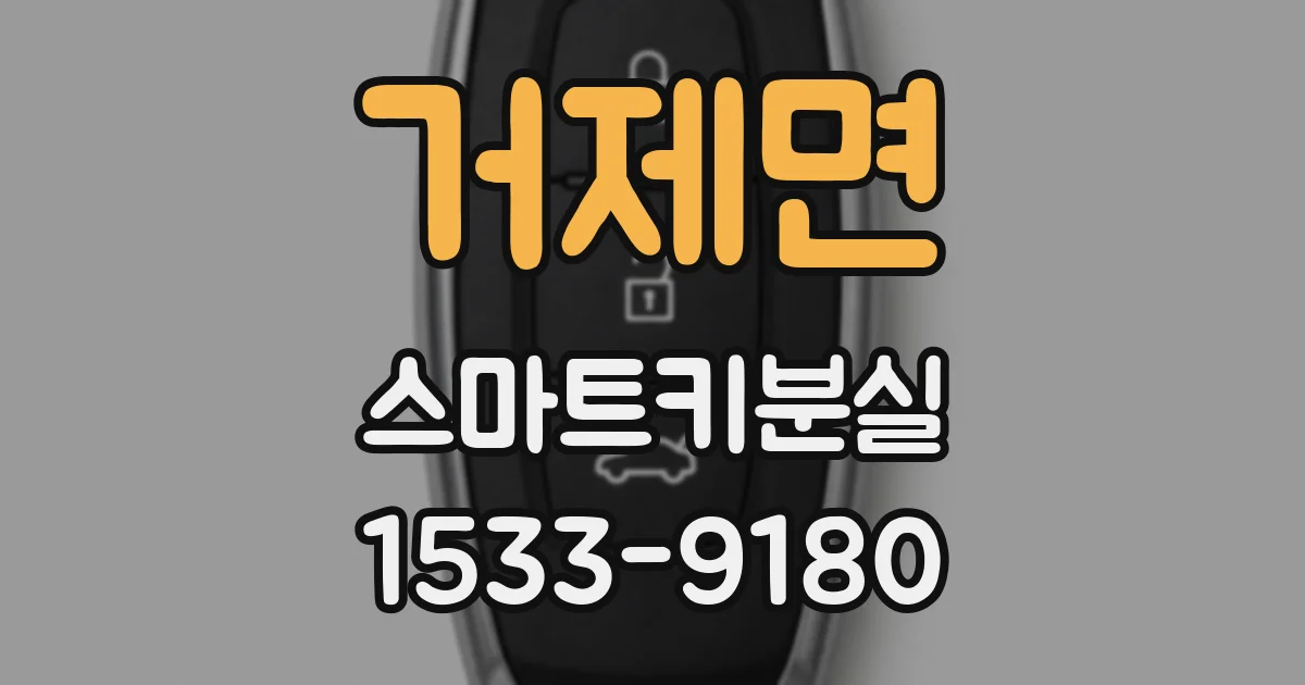 거제면 스마트키분실