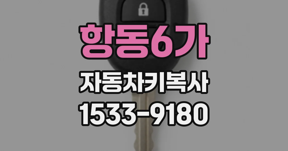 항동6가 자동차키복사