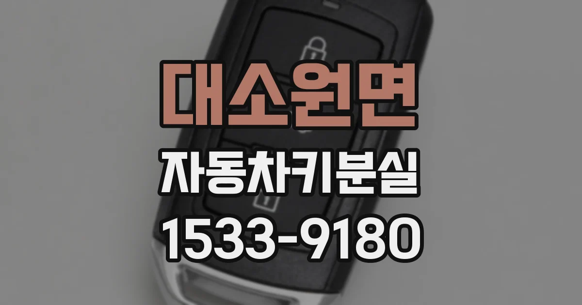 대소원면 자동차키분실