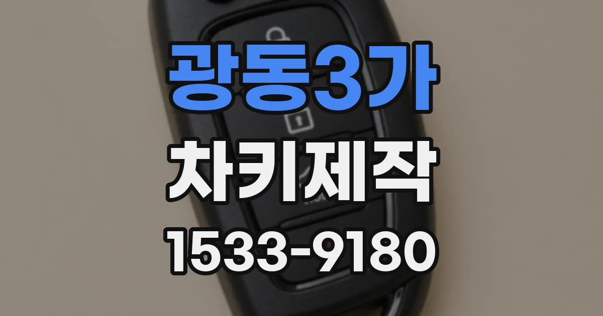 광동3가 차키제작