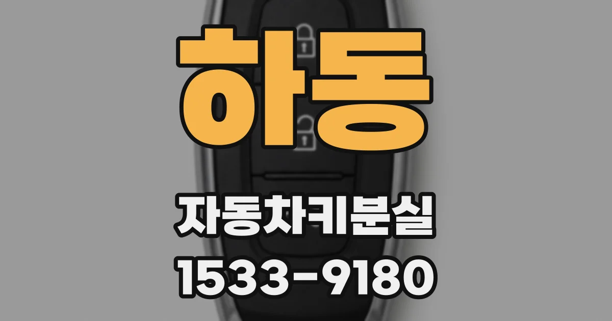 하동 자동차키분실