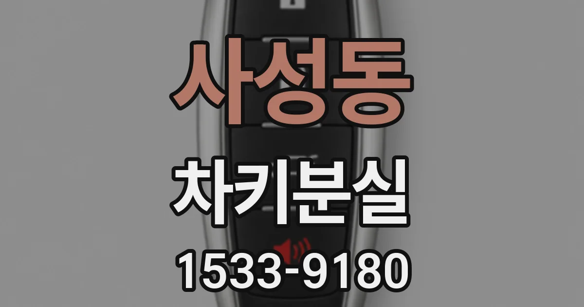 사성동 차키분실