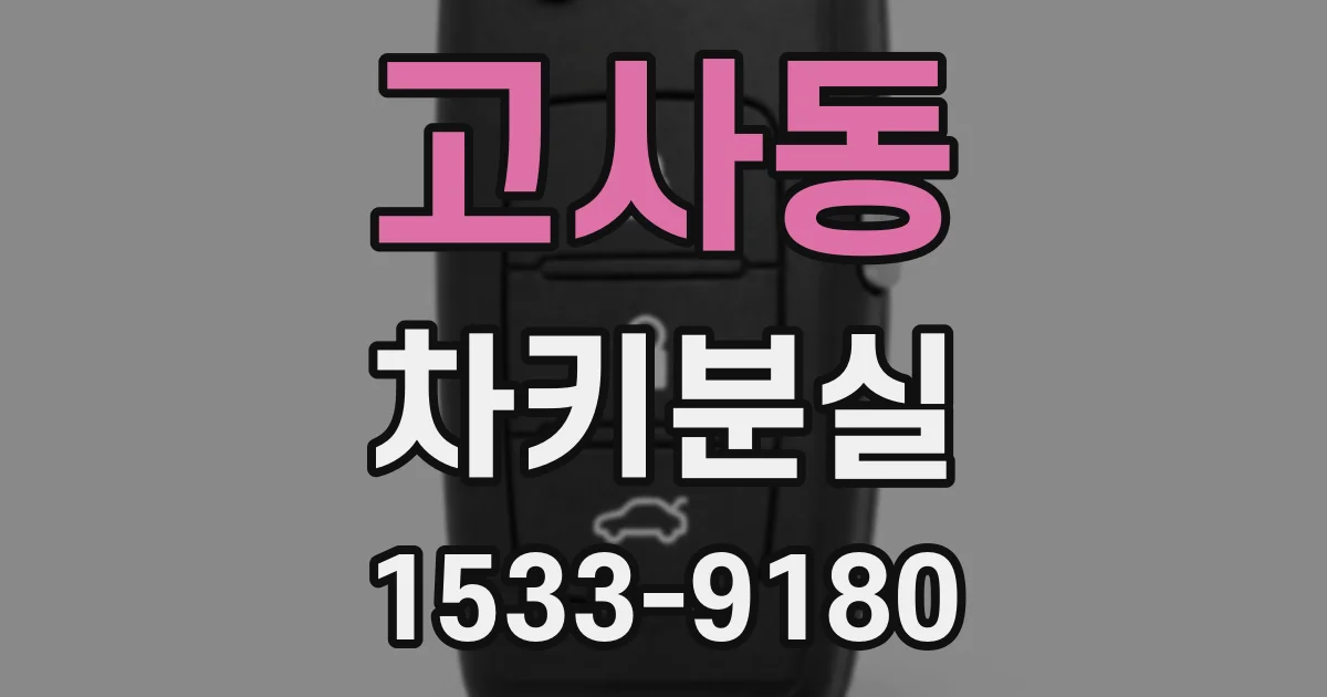고사동 차키분실