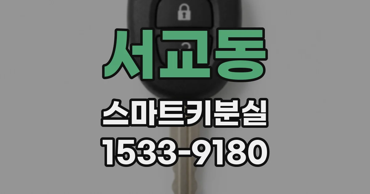 서교동 스마트키분실