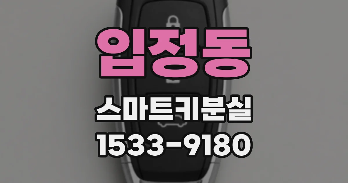 입정동 스마트키분실