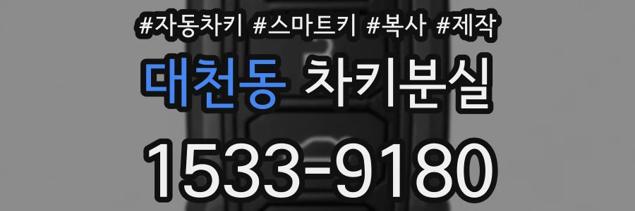 대천동 차키분실