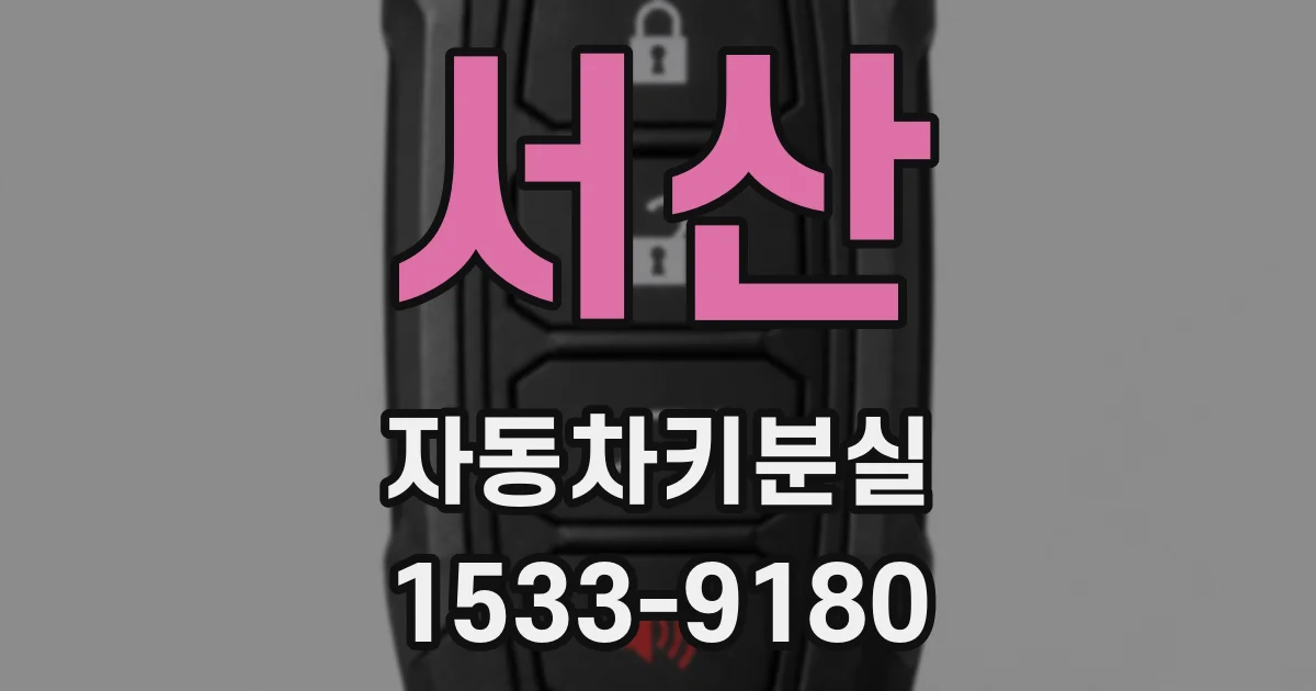 서산 자동차키분실